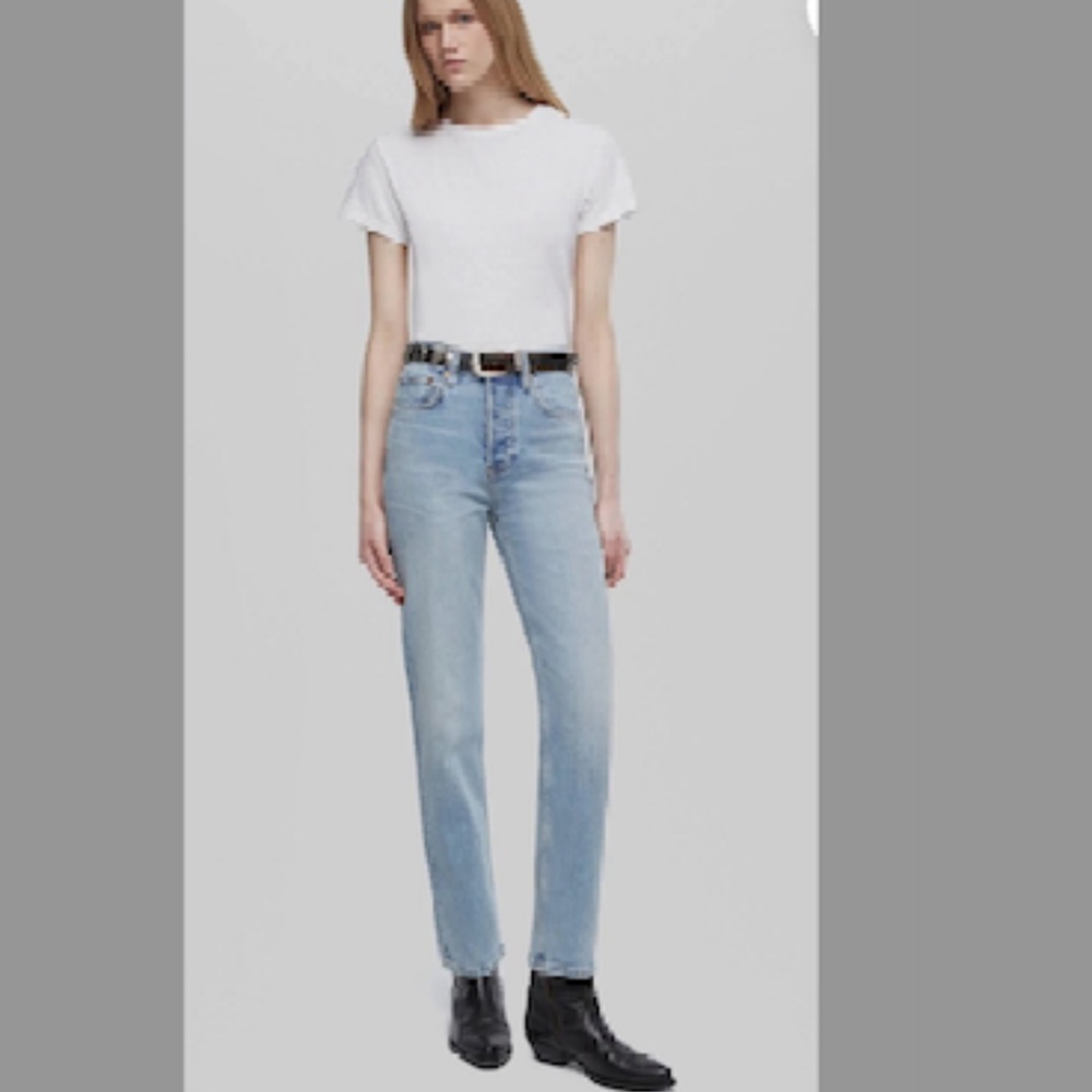 RE/DONE 70's High Rise Stove Pipe Jeans Button Fly (Size 29)